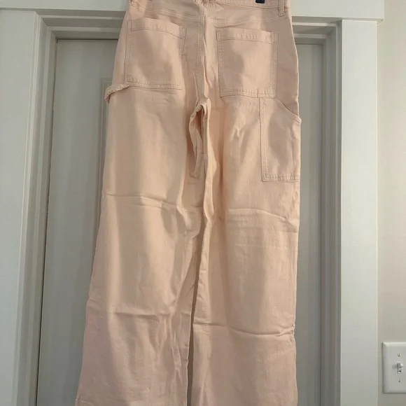American Eagle, Pink, Super High-Rise, Baggy Wide-Leg Women’s Pants, in Size 10 - Picture 2 of 6